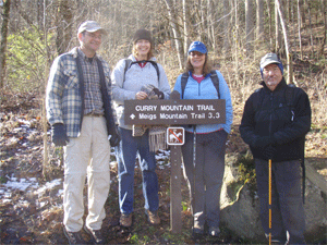At the trailhead near Metcalf Bottoms in the GSMNP: Darrell & Rhonda Morgan, Jennifer Schroll and James Anderson