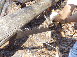 Using the underbucker to underbuck with a single crosscut